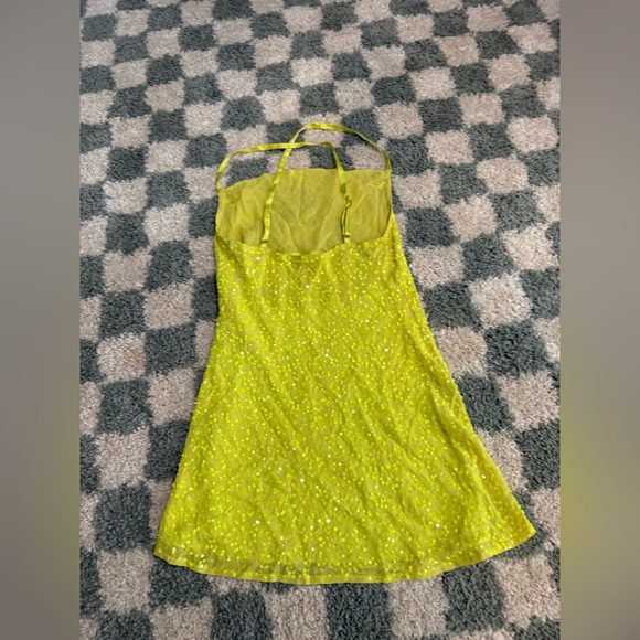 SHOW ME YOUR MUMU Suzanna slip dress size lime green yellow mini party size XS - Picture 7 of 9